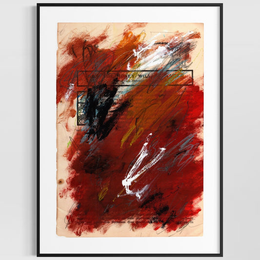 Original Abstract Modern Art Painting on Paper from 1902 Magazine #12 Signed