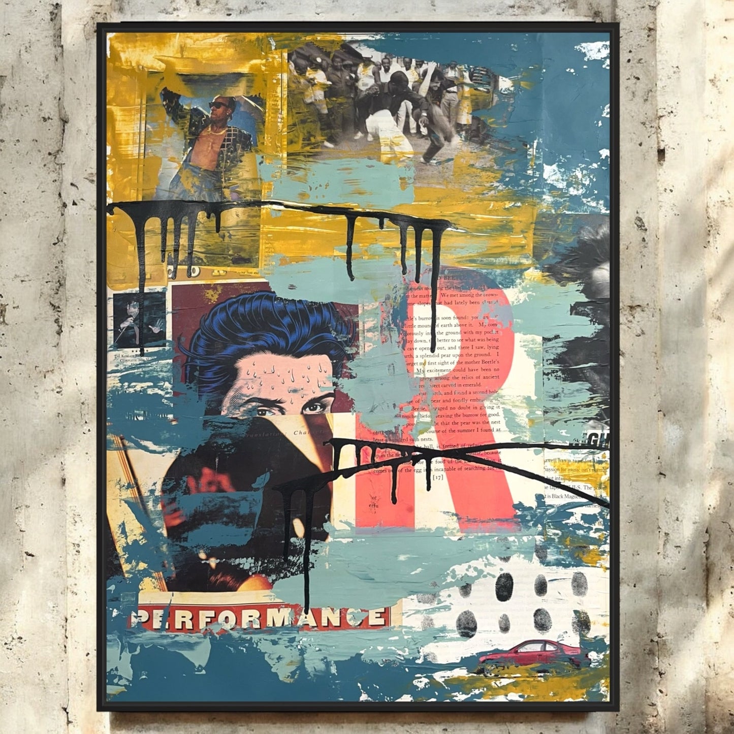 Original Mixed Media Abstract Modern Art Painting 18x24 "Equatorium" Signed