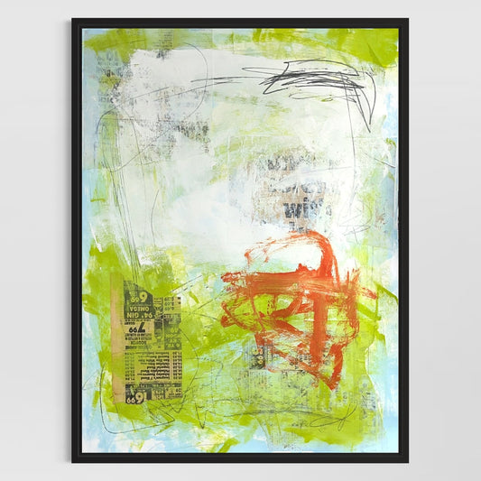 Original Mixed Media Abstract Modern Art Painting 18x24 "Athetosis" Signed
