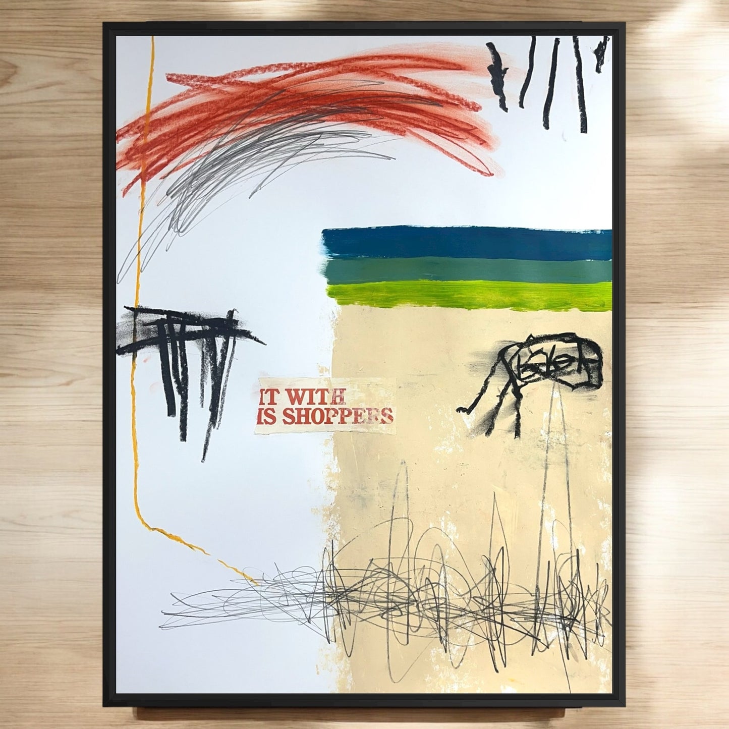 Original Mixed Media Abstract Modern Art Painting 18x24 "Chaldron" Signed