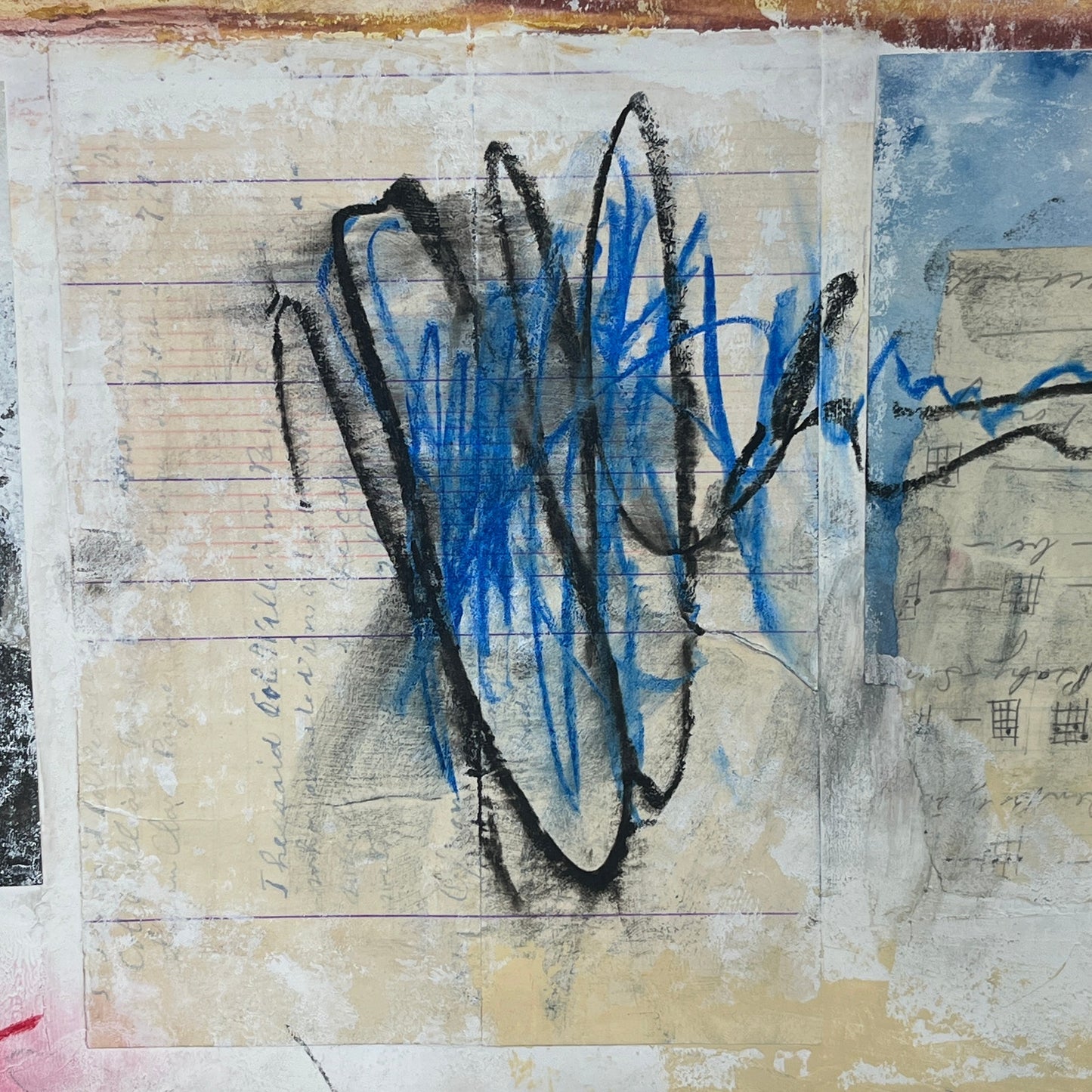 Original Mixed Media Abstract Modern Art Painting 18x24 "Technography" Signed