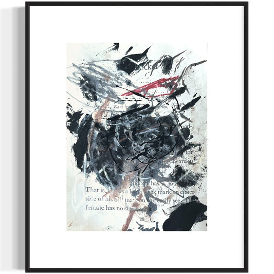 Original Abstract Modern Art Bird Painting "The Flicker" Signed