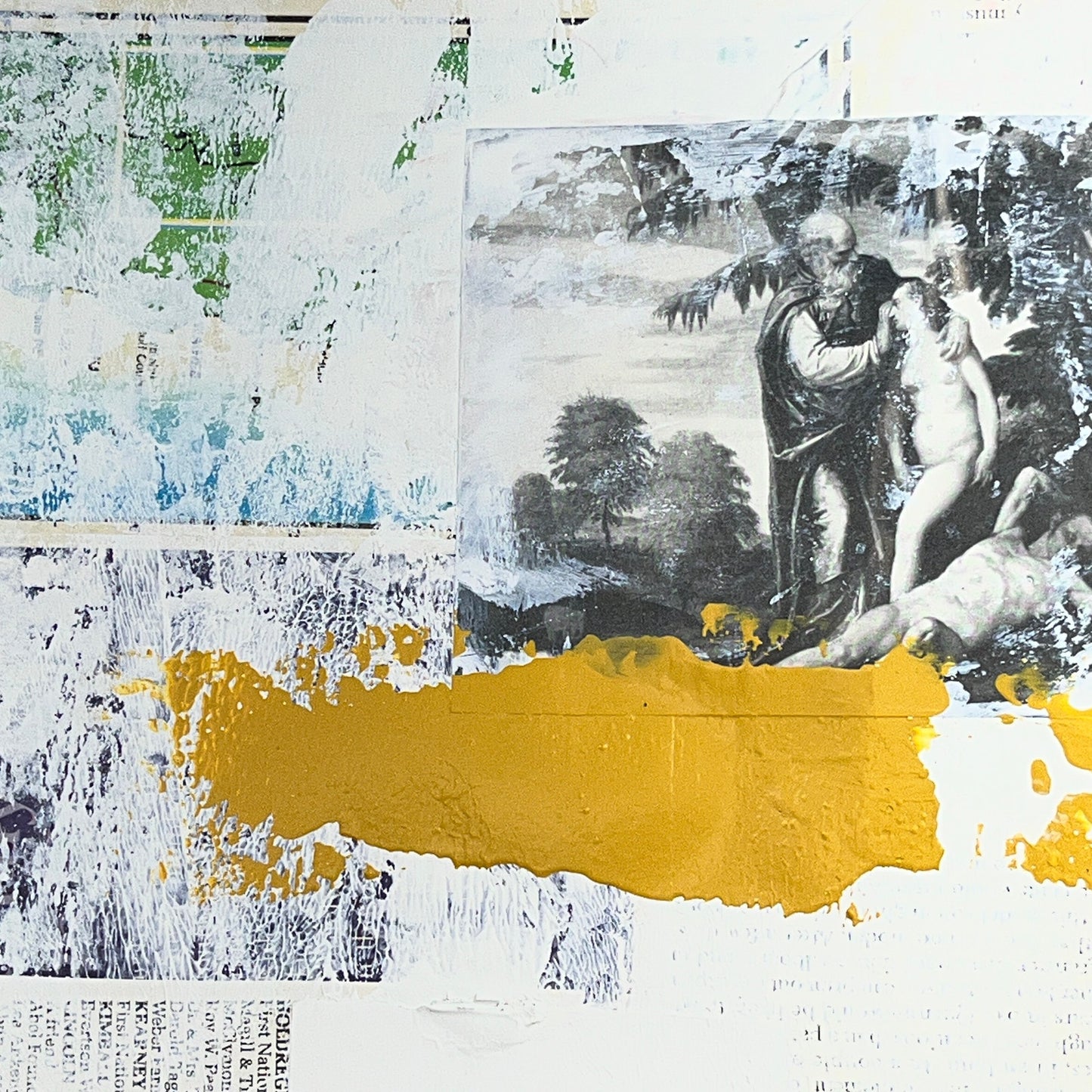 Original Mixed Media Abstract Modern Art Painting 18x24 "Kitthoge" Signed