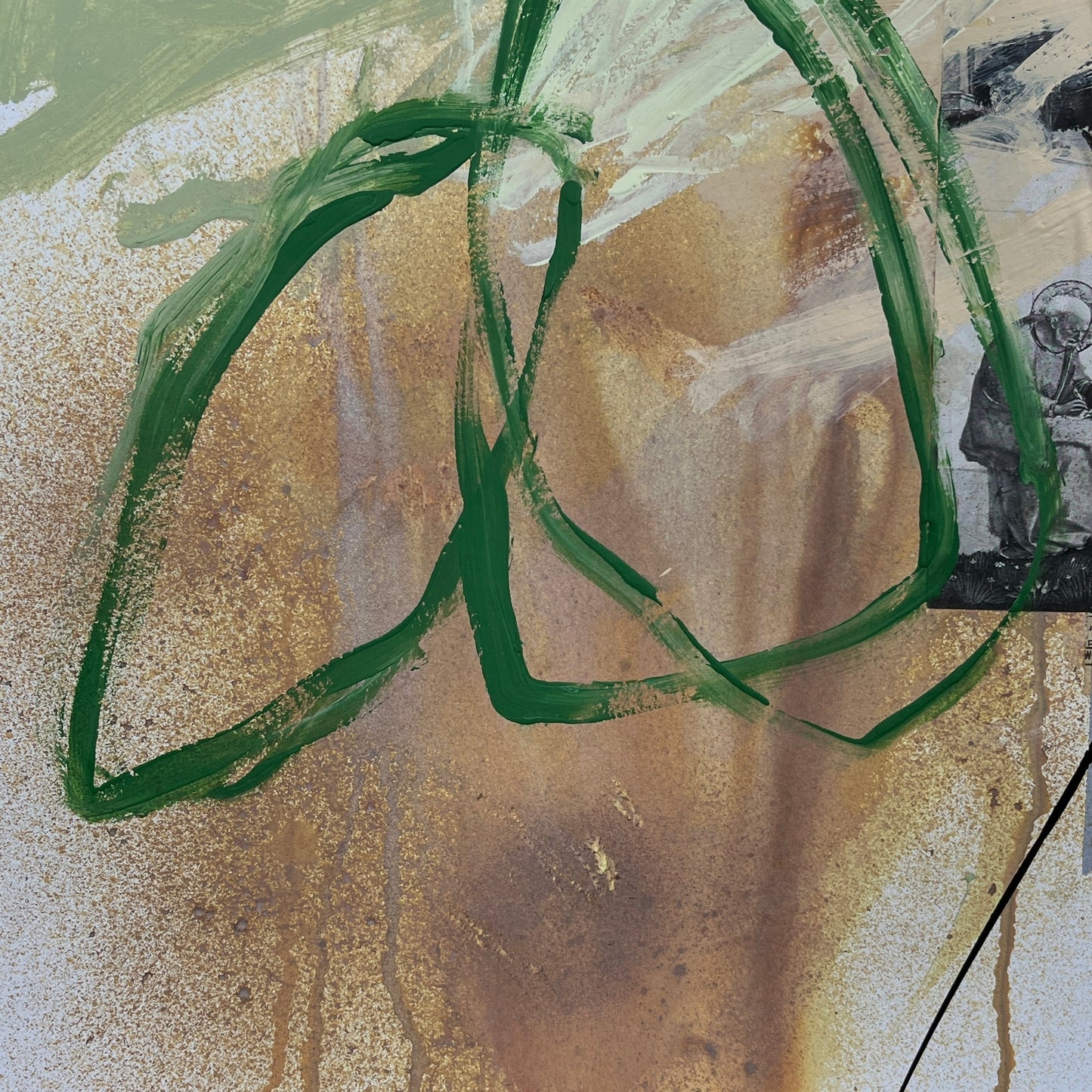 Original Mixed Media Abstract Modern Art Painting 18x24 "Obvolvent" Signed