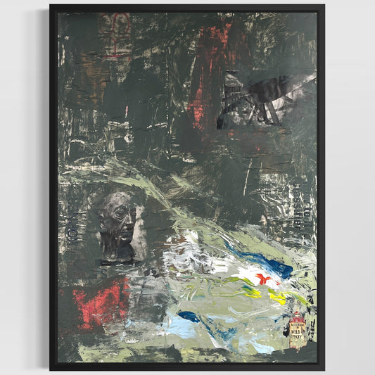 Original Mixed Media Abstract Modern Art Painting 18x24 "Quince" Signed