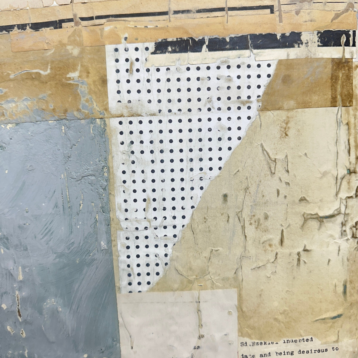 Original Mixed Media Modern Art Collage Painting 18x24 "Ingeminate" Signed