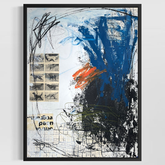 Original Mixed Media Abstract Modern Art Painting 18x24 "Spinney" Signed