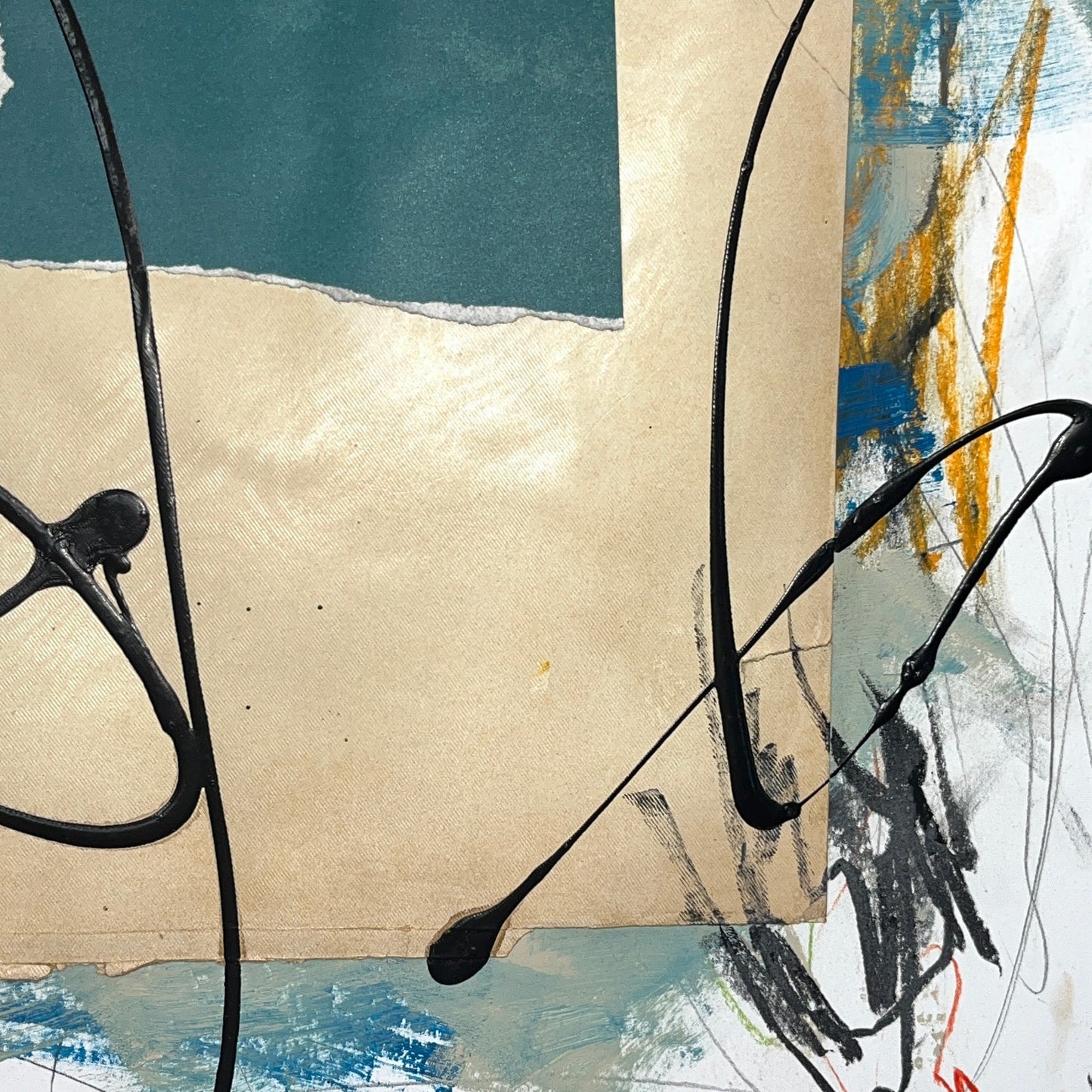 Original Mixed Media Abstract Modern Art Painting 18x24 "Polynia" Signed