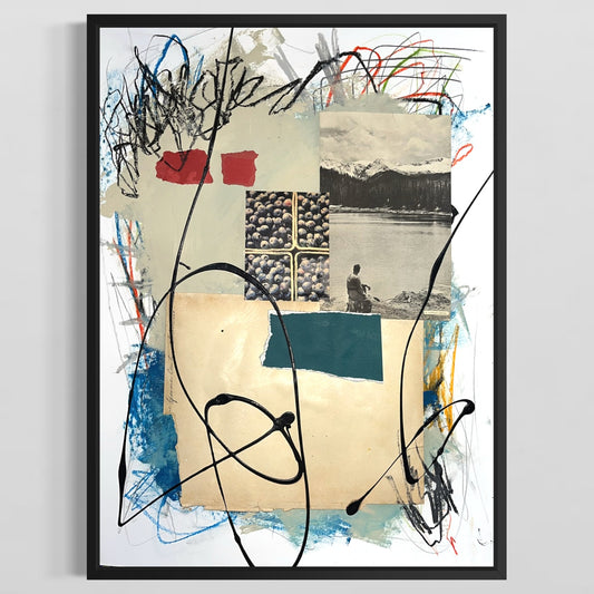 Original Mixed Media Abstract Modern Art Painting 18x24 "Polynia" Signed