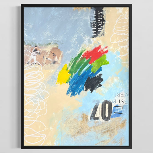 Original Mixed Media Abstract Modern Art Painting 18x24 "Thelemite" Signed