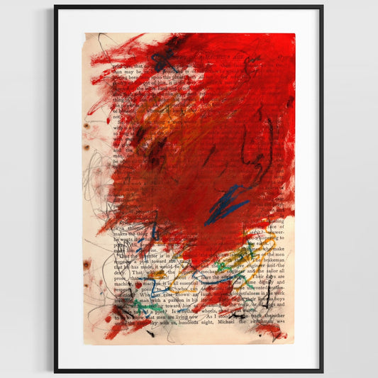 Original Abstract Modern Art Painting on Paper from 1902 Magazine #24 Signed