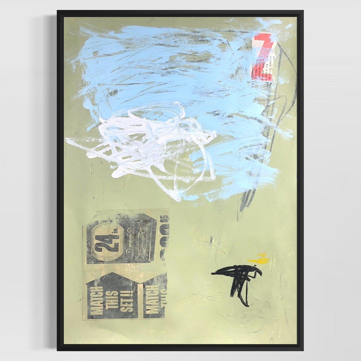 Original Mixed Media Abstract Modern Art Painting 18x24 "Unity Z" Signed