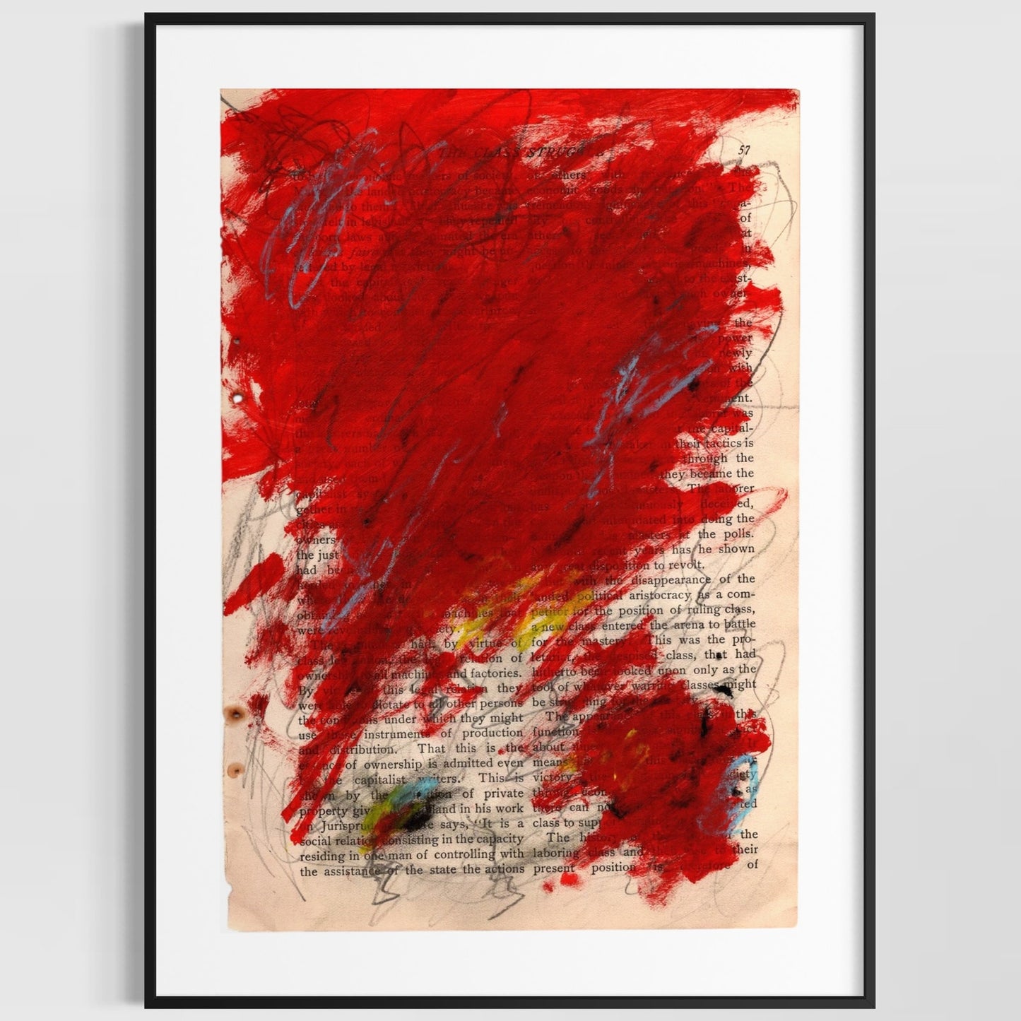 Original Abstract Modern Art Painting on Paper from 1902 Magazine #22 Signed