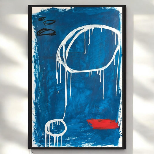 Original Mixed Media Abstract Modern Art Painting 24x36 "Paralipsis" Signed