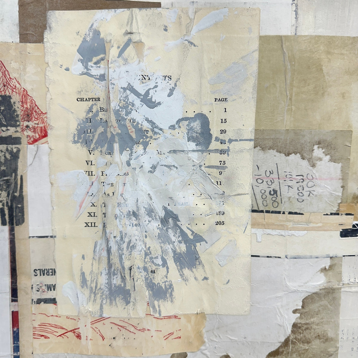 Original Mixed Media Modern Art Collage Painting 18x24 "Atrabiliary" Signed
