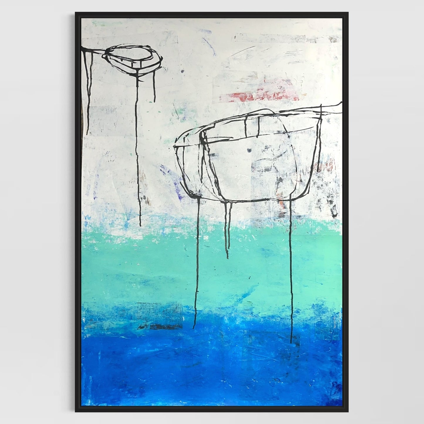 Original Mixed Media Abstract Modern Art Painting 24x36 "Chamois" Signed