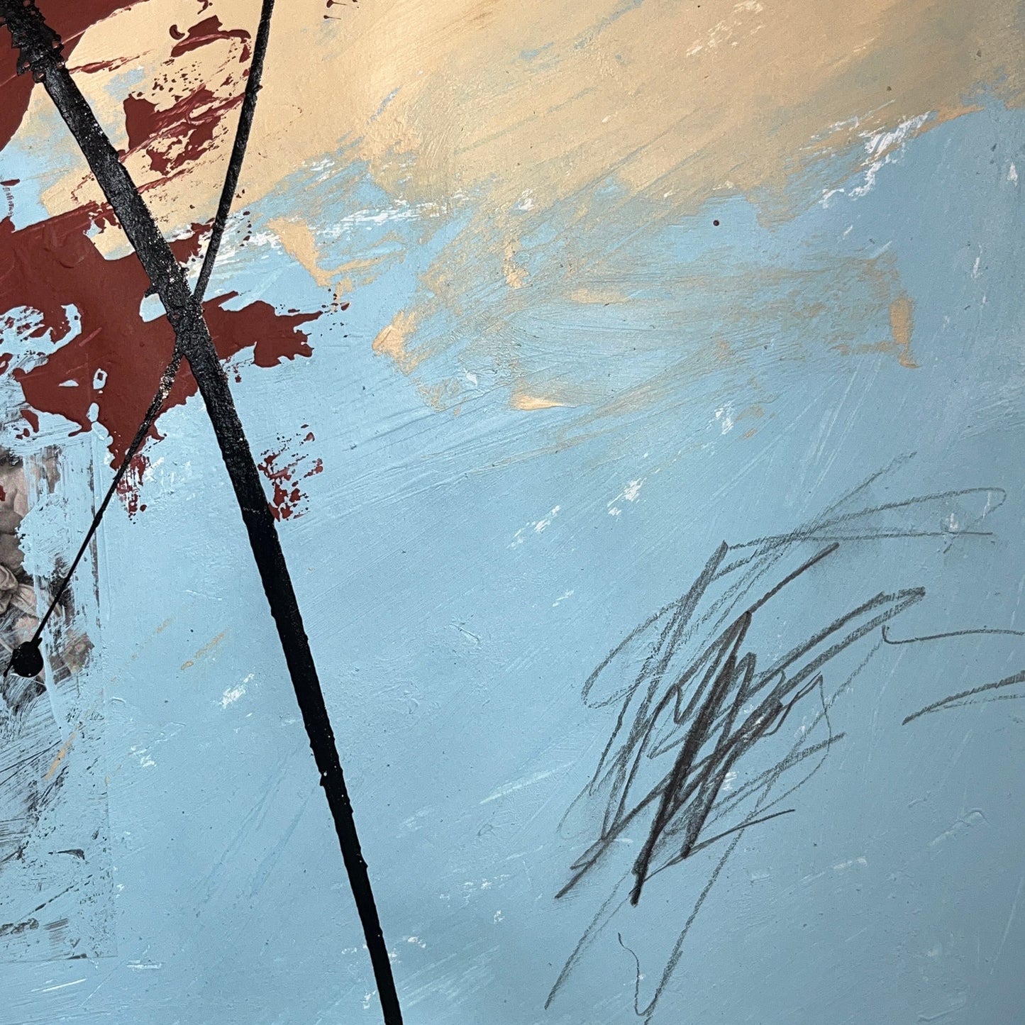 Original Mixed Media Abstract Modern Art Painting 18x24 "Viduous" Signed