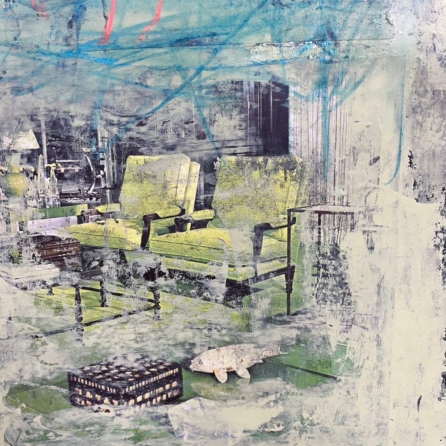 Original Mixed Media Abstract Modern Art Painting 18x24 "Iwis" Signed