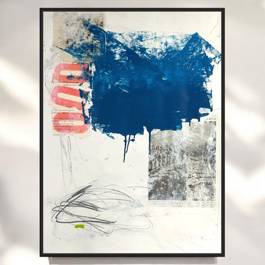 Original Mixed Media Abstract Modern Art Painting 18x24 "Quo" Signed