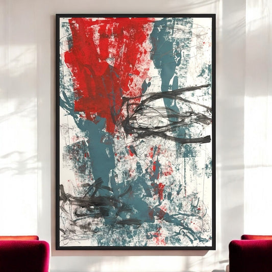 Original Mixed Media Abstract Modern Art Painting 24x36 "Moniliform" Signed