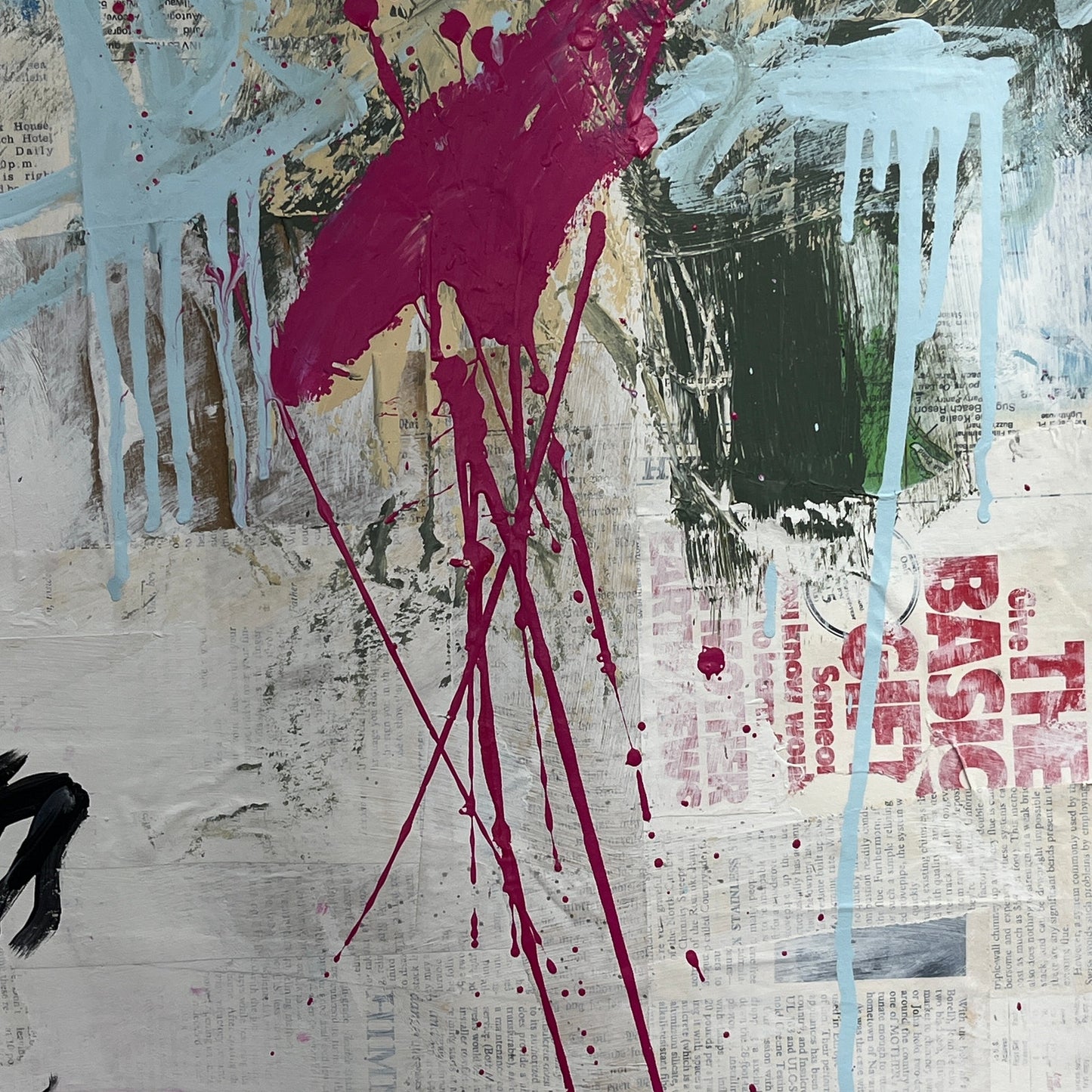 Original Mixed Media Abstract Modern Art Painting 18x24 "Ukeke" Signed