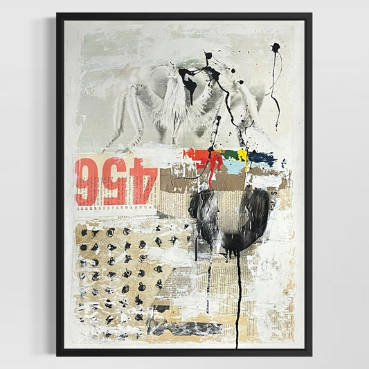 Original Mixed Media Abstract Modern Art Painting 18x24 "Pallasethesia" Signed