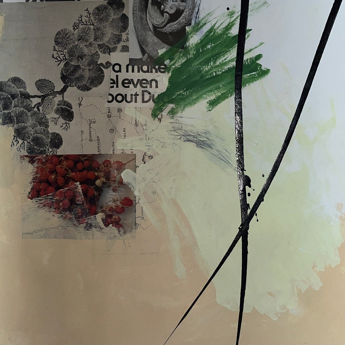 Original Mixed Media Abstract Modern Art Painting 18x24 "Organon" Signed