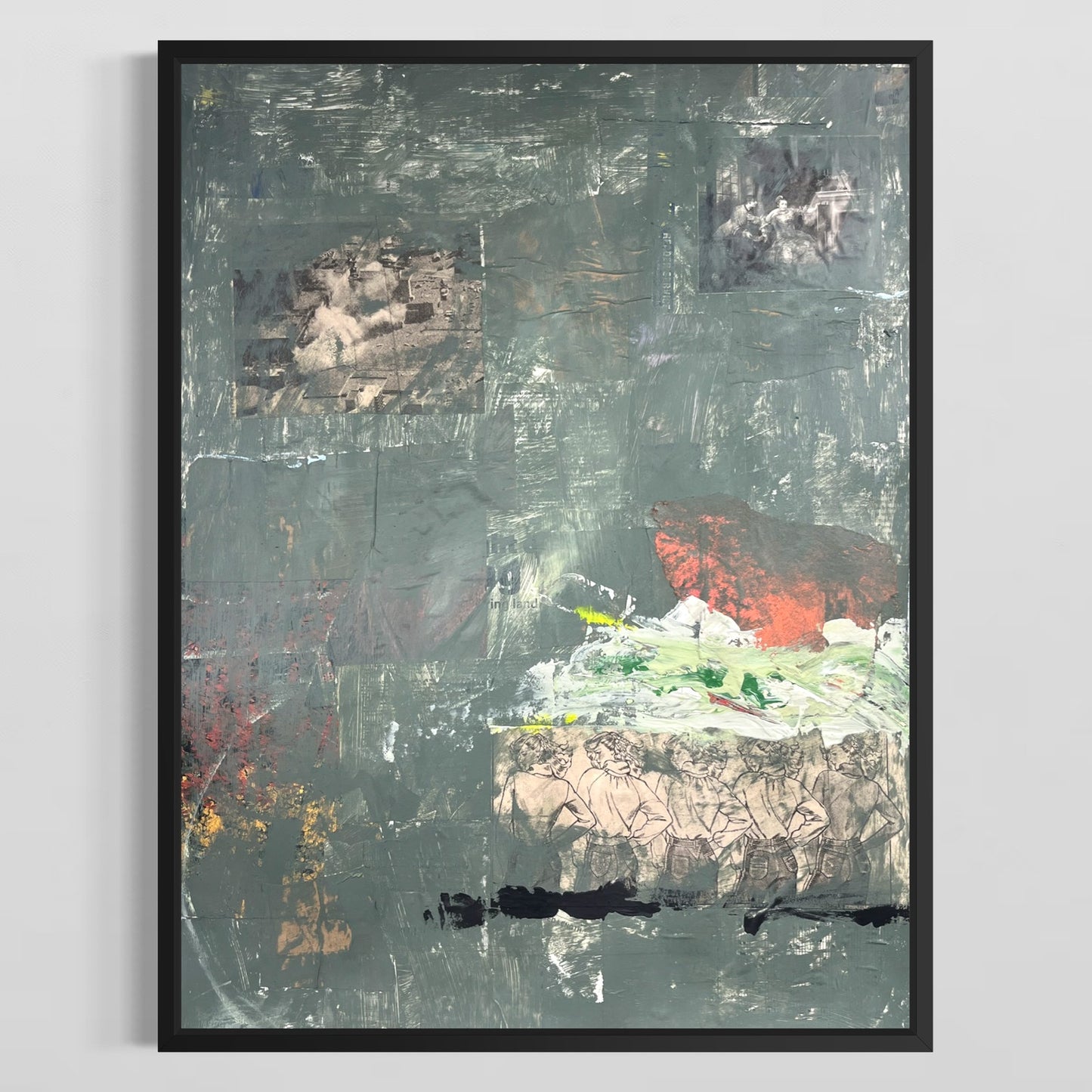 Original Mixed Media Abstract Modern Art Painting 18x24 "Scansorial" Signed