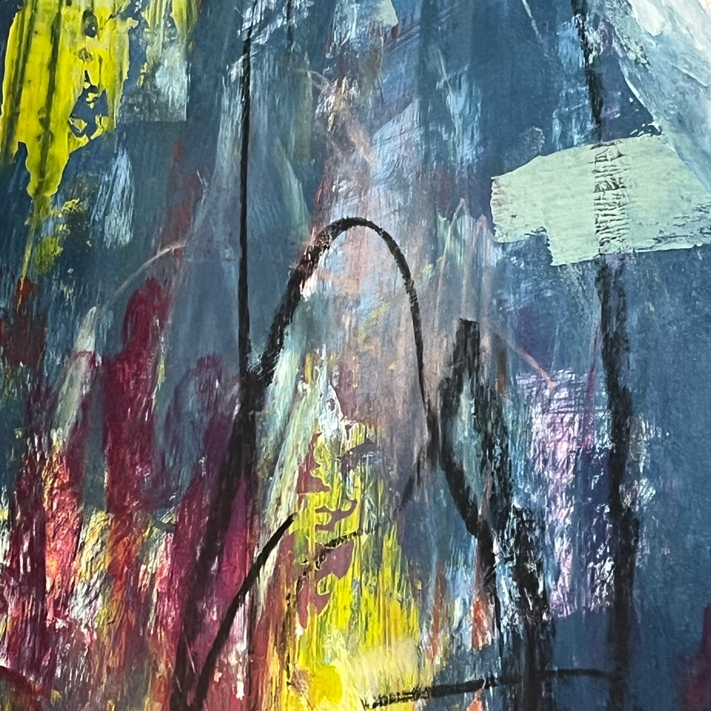 Original Mixed Media Abstract Art Painting 18x24 “Abundance" Signed