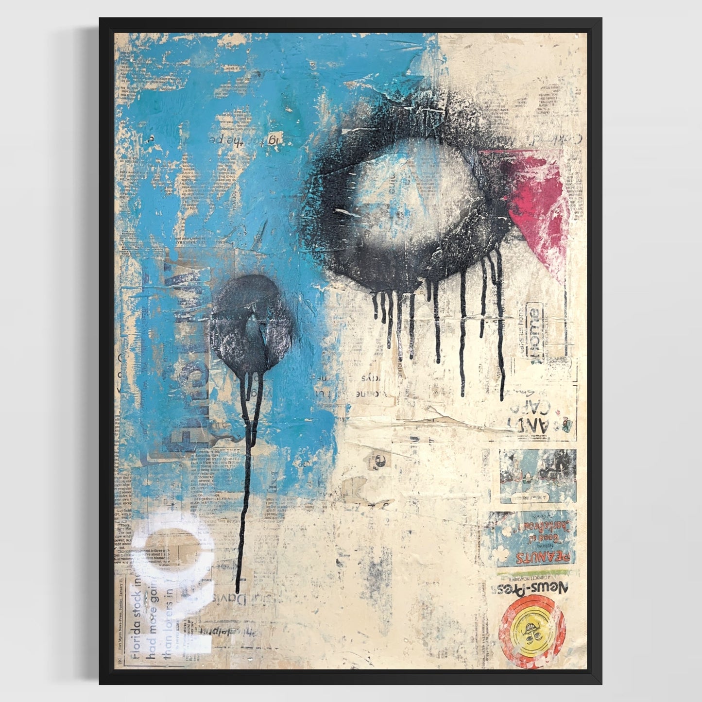 Original Mixed Media Abstract Modern Art Painting 18x24 "Illutation" Signed