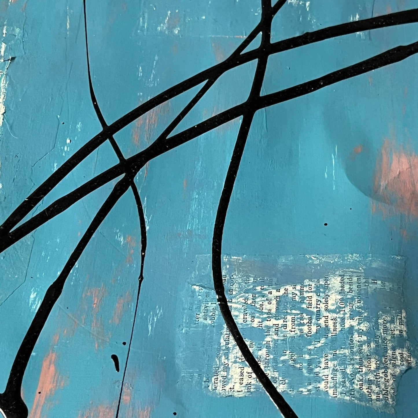 Original Mixed Media Abstract Art Painting 18x24 “Maze" Signed