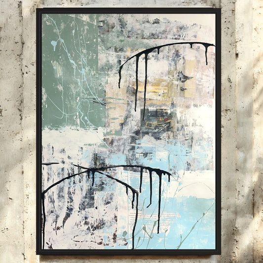 Original Mixed Media Abstract Modern Art Painting 18x24 "Atimy" Signed