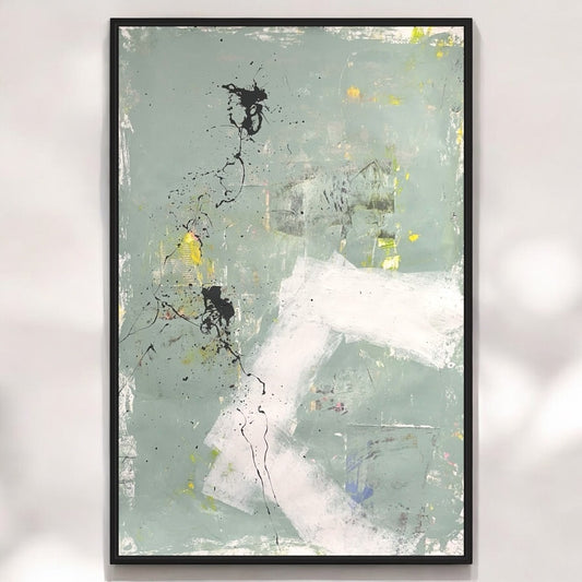 Original Mixed Media Abstract Modern Art Painting 24x36 "Schryari" Signed
