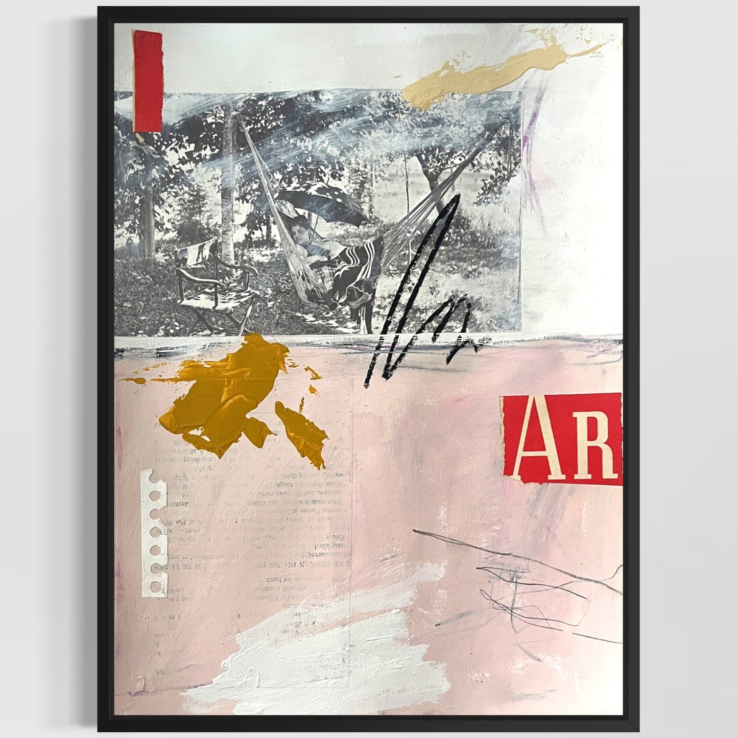 Original Abstract Modern Art Painting on Paper "Featous" #21 Signed