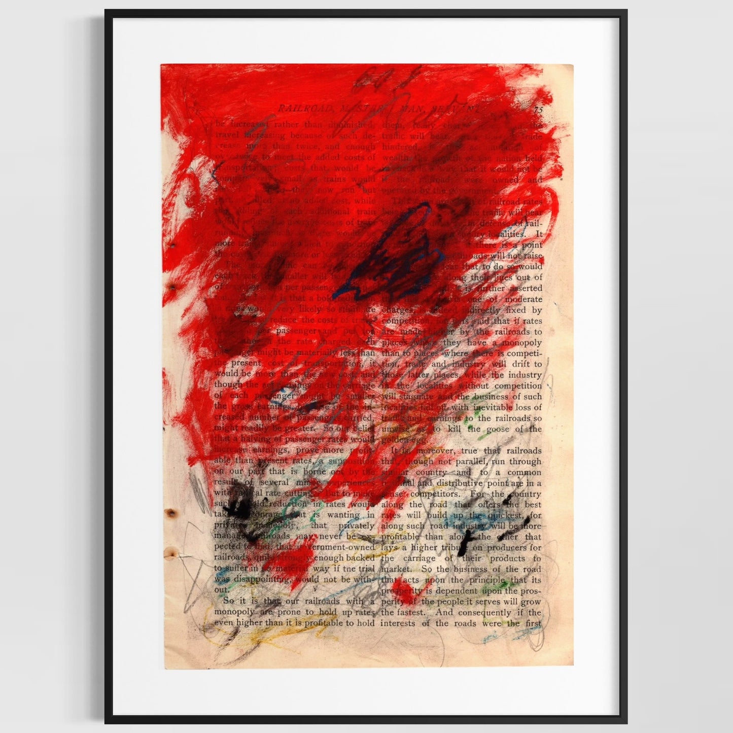 Original Abstract Modern Art Painting on Paper from 1902 Magazine #17 Signed