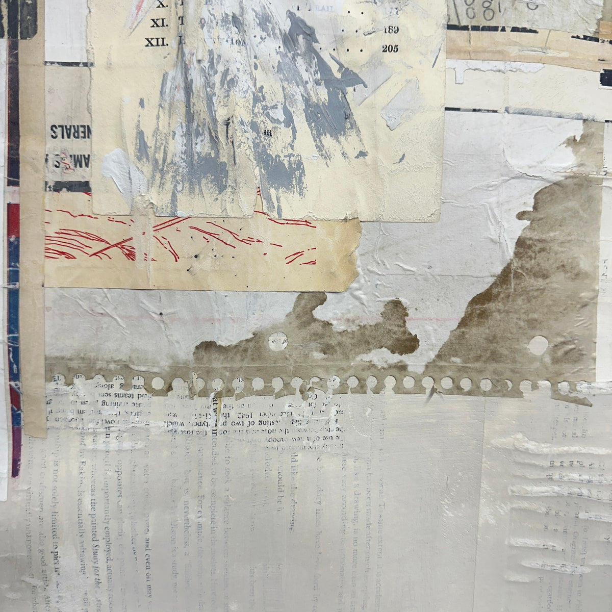 Original Mixed Media Modern Art Collage Painting 18x24 "Atrabiliary" Signed