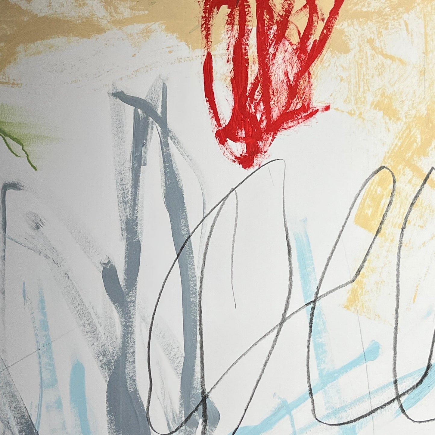 Original Mixed Media Abstract Modern Art Painting 18x24 "Atmology" Signed