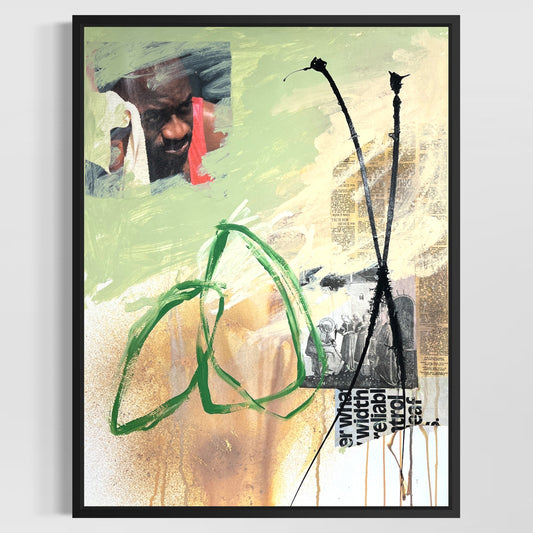 Original Mixed Media Abstract Modern Art Painting 18x24 "Obvolvent" Signed