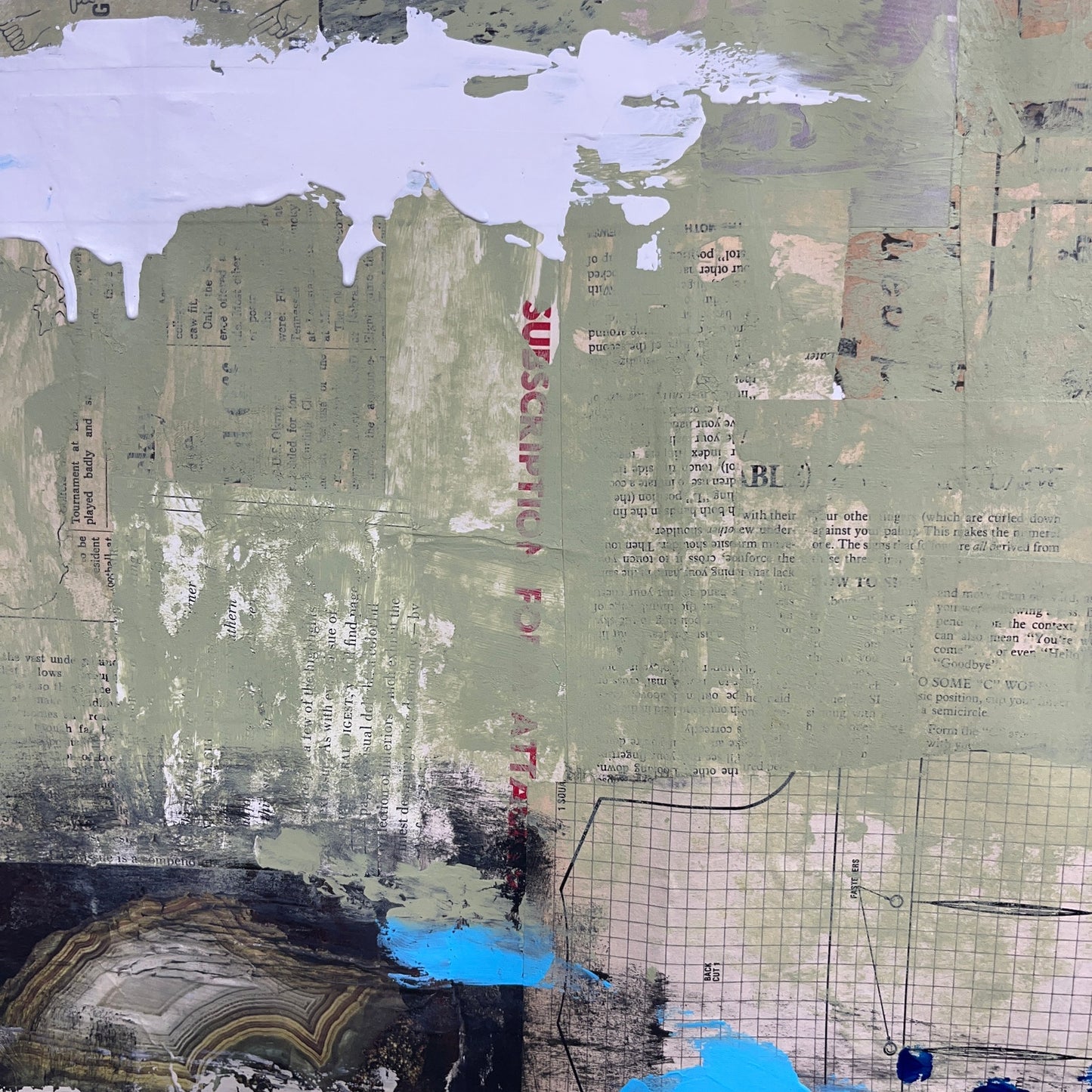 Original Mixed Media Abstract Modern Art Painting 18x24 "Spelter" Signed