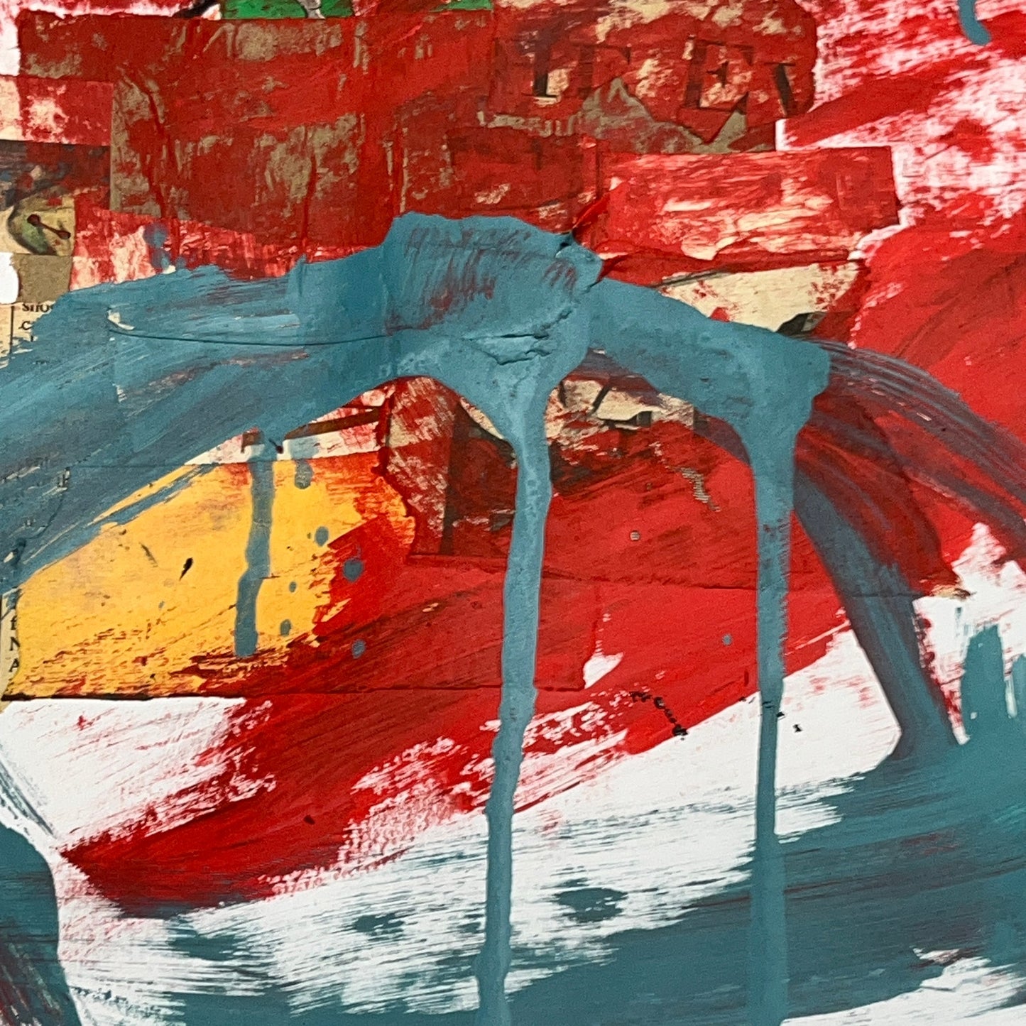 Original Mixed Media Abstract Art Painting 18x24 “Carter's Trigs" Signed