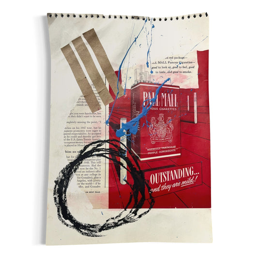 Original Mixed Media Abstract Art Collage 10x14 "Missing the Point"