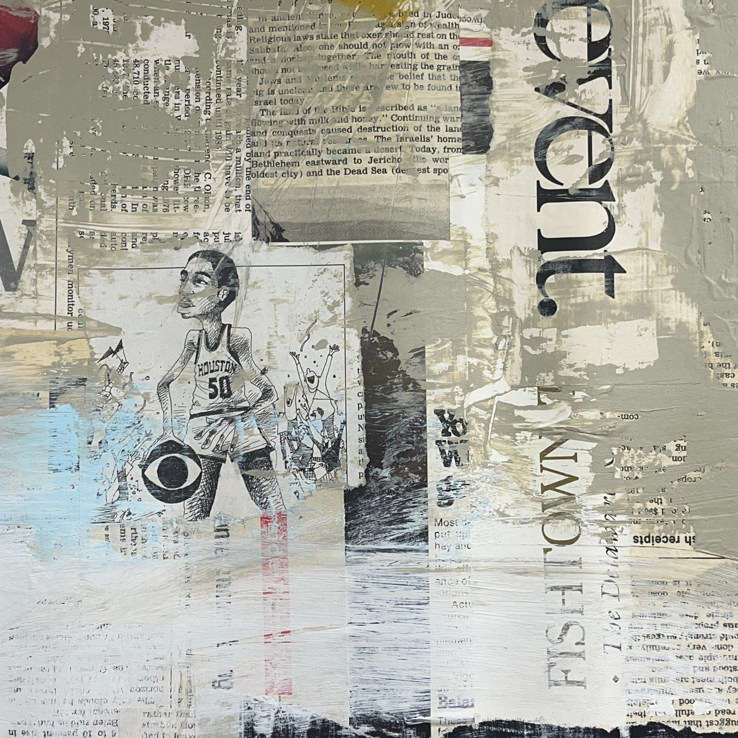 Original Mixed Media Abstract Modern Art Painting 18x24 "Binarchy" Signed
