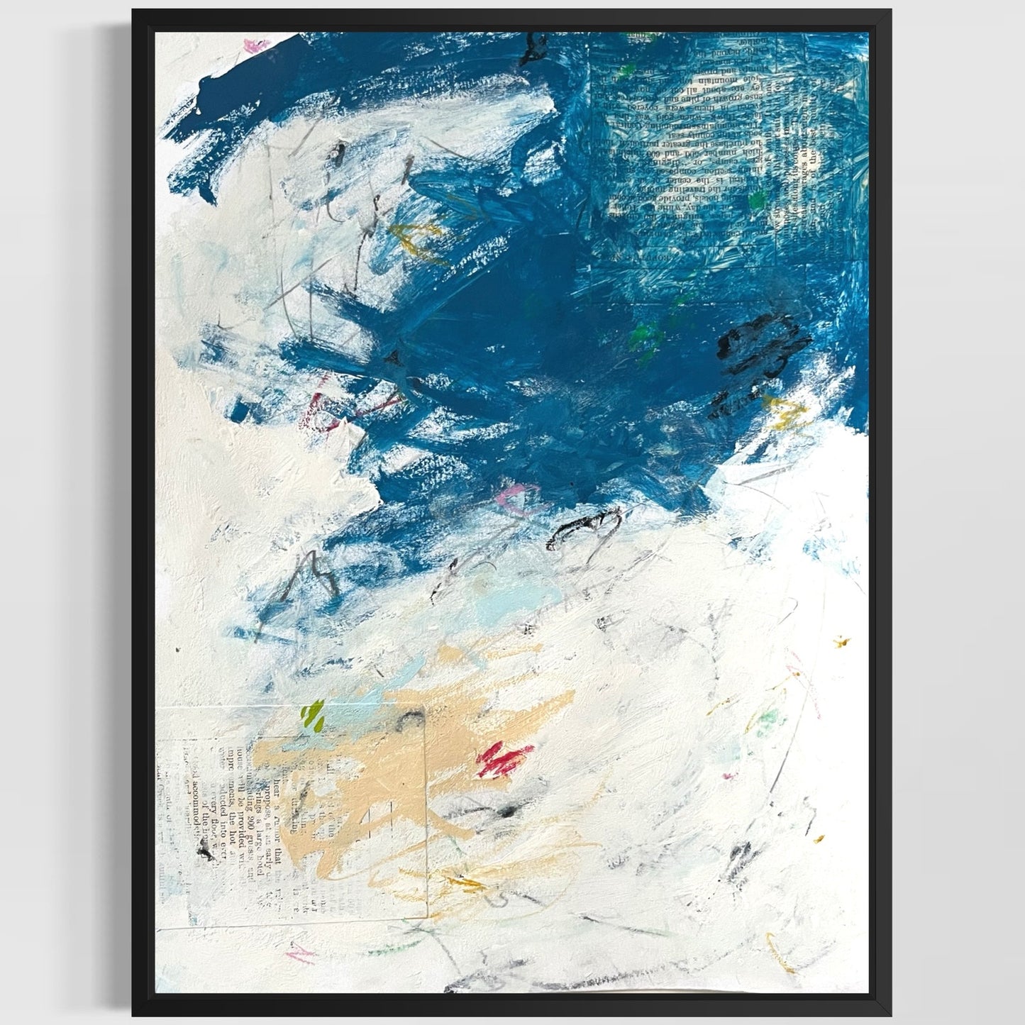 Original Abstract Modern Art Painting on Paper "Arrosive" #10 Signed