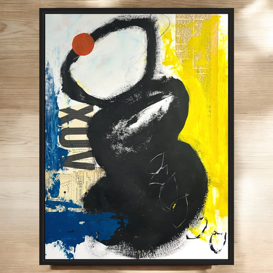 Original Mixed Media Abstract Modern Art Painting 18x24 "Astrognosy" Signed