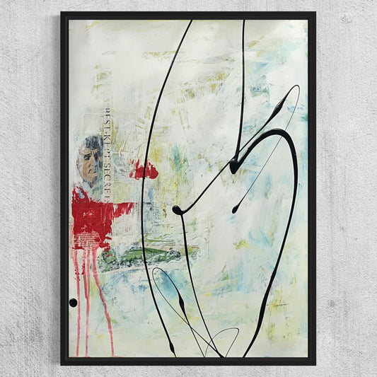 Original Mixed Media Abstract Art Painting 18x24 “Best-Kept Secret" Signed