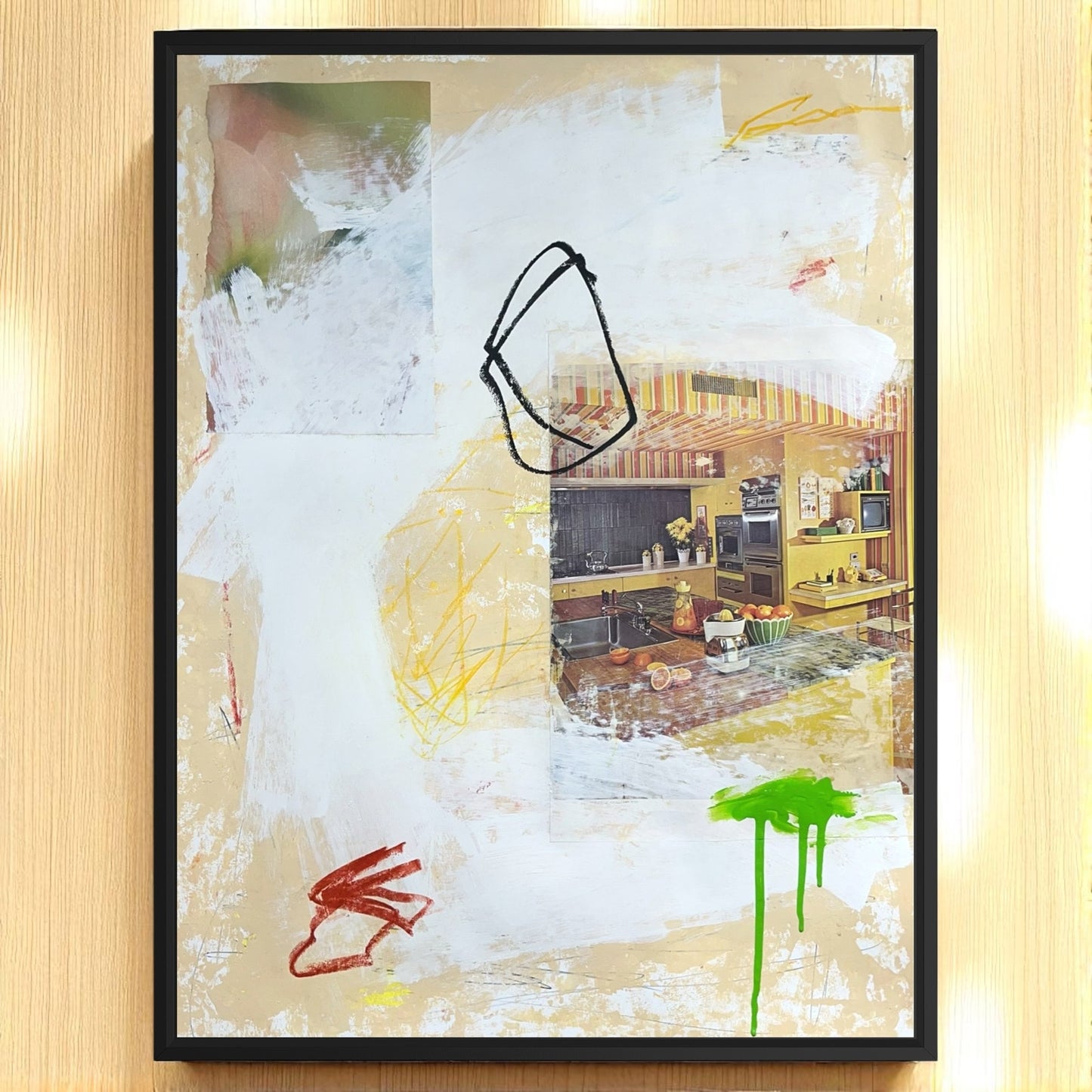 Original Mixed Media Abstract Modern Art Painting 18x24 "Fulgurous" Signed