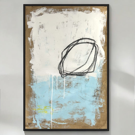 Original Mixed Media Abstract Modern Art Painting 24x36 "Synecdoche" Signed