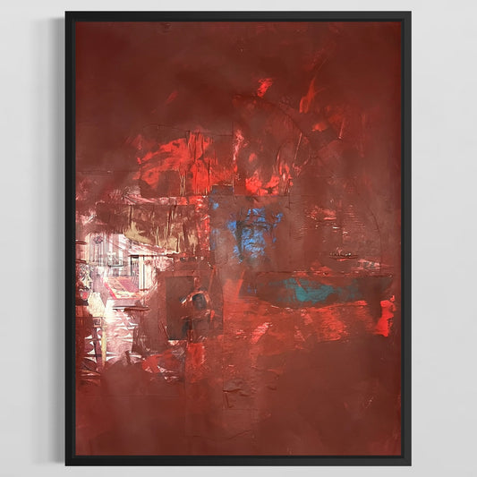 Original Mixed Media Abstract Modern Art Painting 18x24 "Impavid" Signed