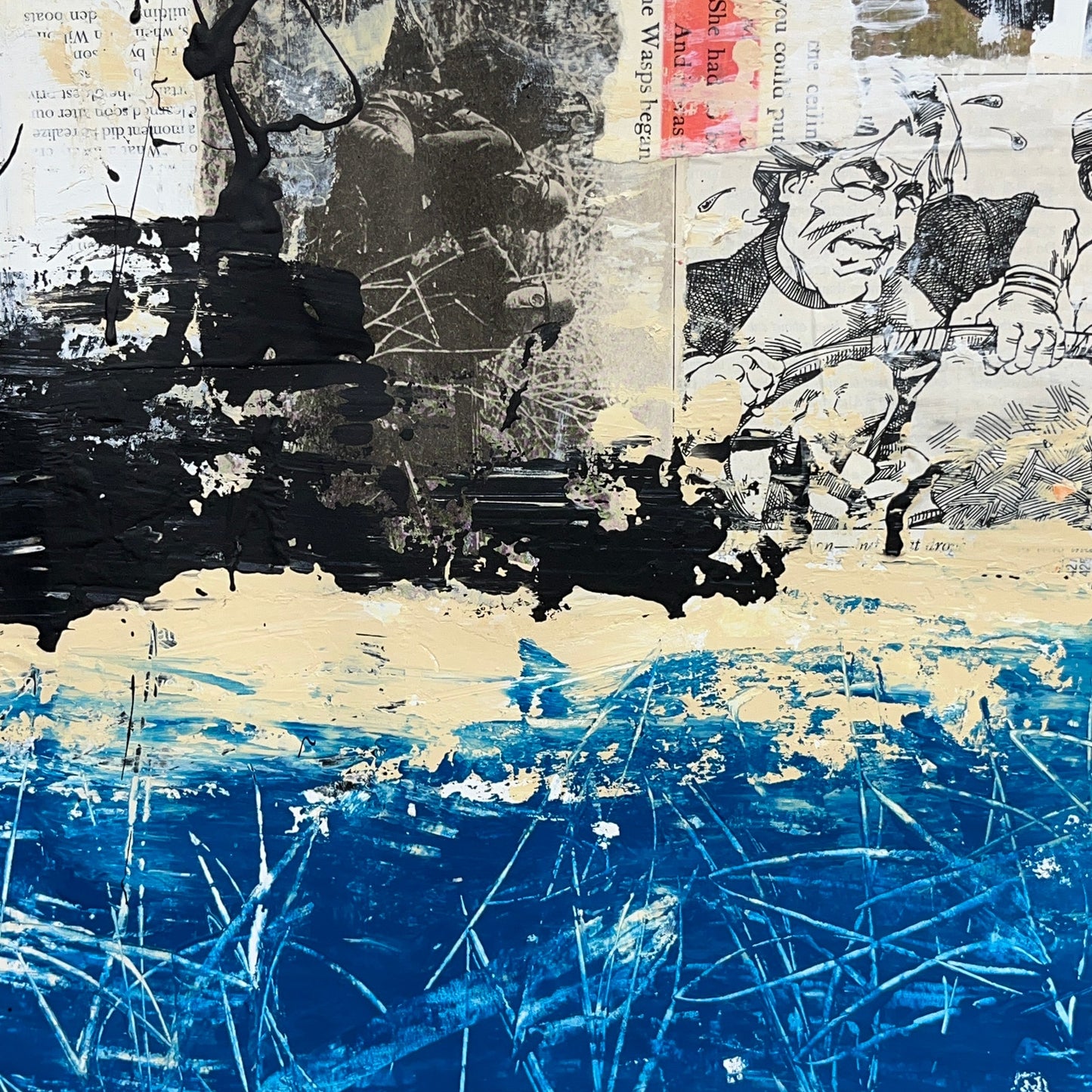 Original Mixed Media Abstract Modern Art Painting 18x24 "Arbuscle" Signed