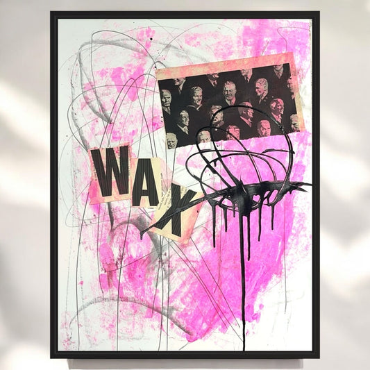Original Mixed Media Abstract Modern Art Painting 18x24 "WAX" Signed